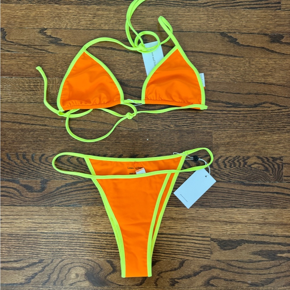 Lovers and Friends Orange bikini set. Size medium